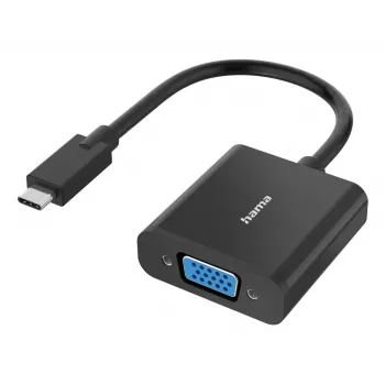 Hama 00300088 videokabel-adapter USB Type-C VGA (D-Sub) zwart
