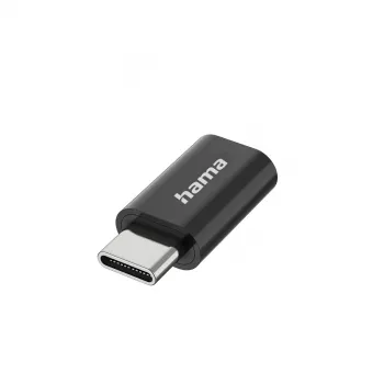Hama 00300095 Micro-USB B adapter USB Type-C stekker zwart