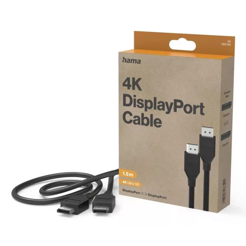 DisplayPort-kabel HAMA Classic Line DP 1.2 Ultra-HD 4K 1,50 m