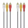 Hama 00305014 audiokabel 3 m 3 x RCA zwart