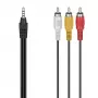 Hama 00305016 audiokabel 1,5 m 3,5 mm jack naar 3 x cinch zwart