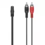 Audiokabel Hama 00305040 3,5 mm bus naar 2 x cinch-stekker zwart