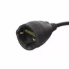 ACT stroomverlengkabel CEE 7/7 stekker (haaks) - CEE 7/7 bus zwart 10 m