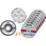 Doorslijpschijvenset KWB 712041 starterset 10 stuks vlakke opname voor baksteen, marmer, staal