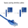 ACT blauw 0,15 meter LSZH U/UTP CAT6 datacenter-slimline-patchkabel snagless met RJ45-stekkers