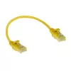 ACT geel 0,15 m LSZH U/UTP CAT6 datacenter-slimline-patchkabel, rastnasenfrei met RJ45-stekkers