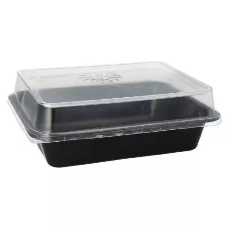 Wegwerp voedselcontainer Papstar 96552 polypropyleen zwart 227x178x45mm