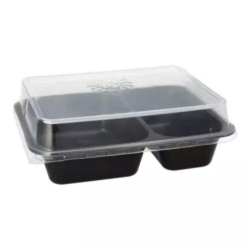 Wegwerp voedselcontainer Papstar 96553 polypropyleen zwart 227x178x45mm