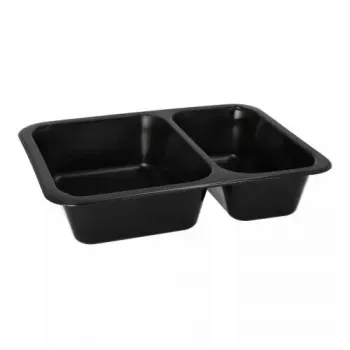 Wegwerp voedselcontainer Papstar 96553 polypropyleen zwart 227x178x45mm