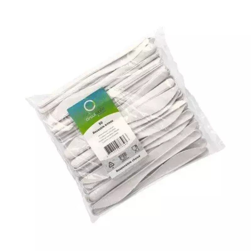 Papstar herbruikbare plastic messen, 50 st. (96428)