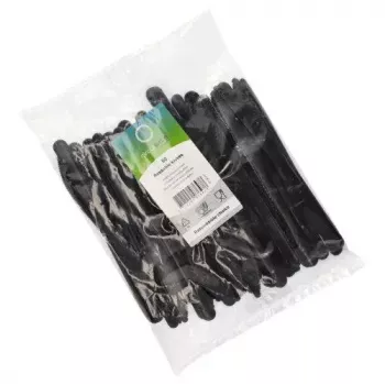 Wegwerpvork Papstar 96436 polystyreen 50 stuks zwart 185 mm