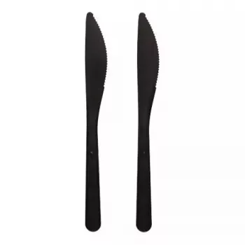 Wegwerpvork Papstar 96436 polystyreen 50 stuks zwart 185 mm
