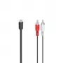 Hama 00200730 audiokabel 1,5 m RCA USB zwart
