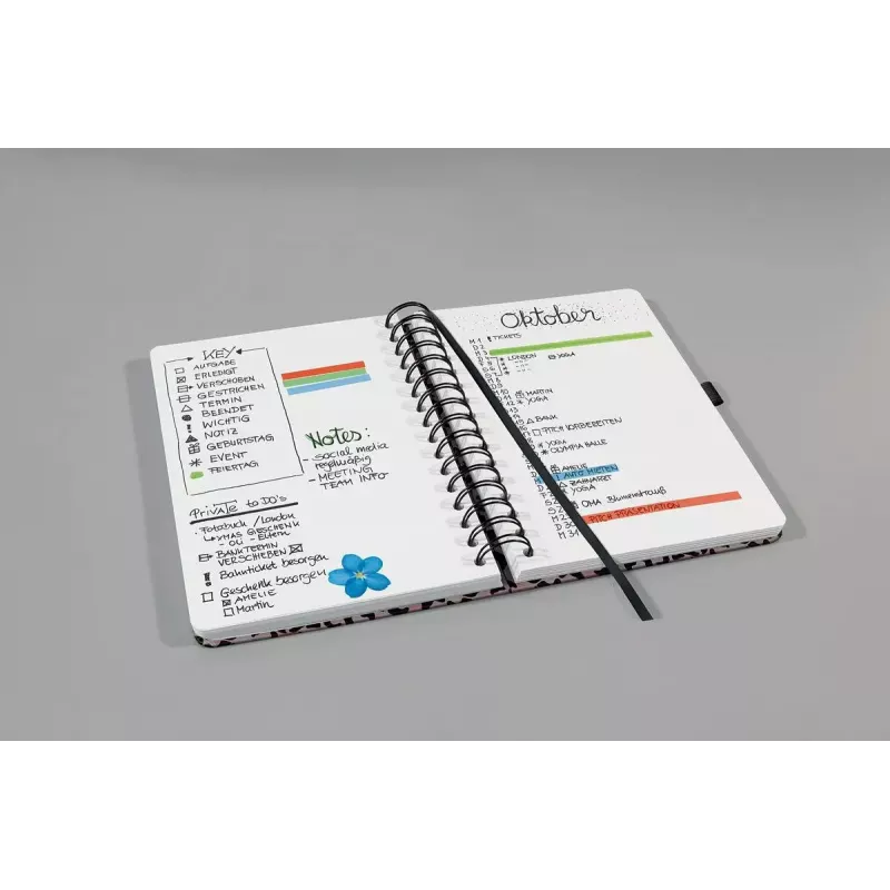 Sigel Jolie JN653 schrijfboek A5 120 vel abrikoos zwart roze