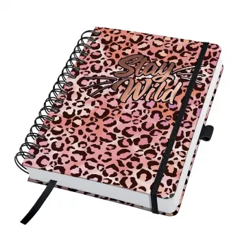 Sigel Jolie JN653 schrijfboek A5 120 vel abrikoos zwart roze