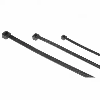 Hama 00221002 kabelbinderset, 2,5x100/150/200 mm, zwart, 150 st.