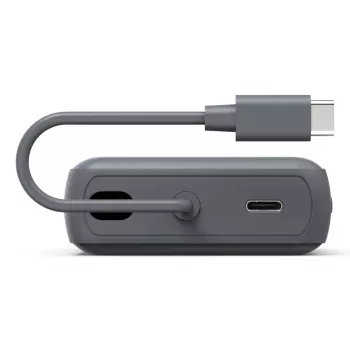Hama 'Travel' powerbank met kabel, 10.000 mAh, 2 uitgangen: 2x USB-C, antraciet