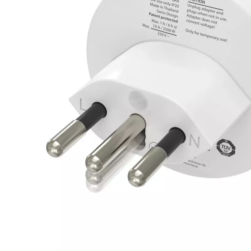 Hama 00223484 netstekker-adapter type J type C (eurostekker) wit