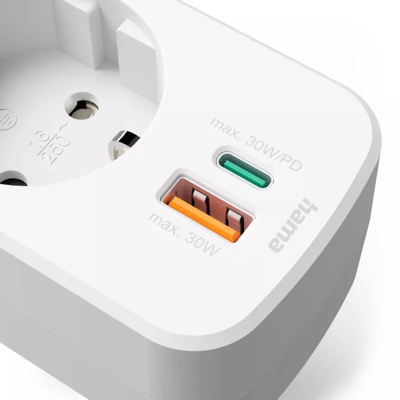 Hama 00223343 stroomverlenging 1 AC-uitgang binnen wit