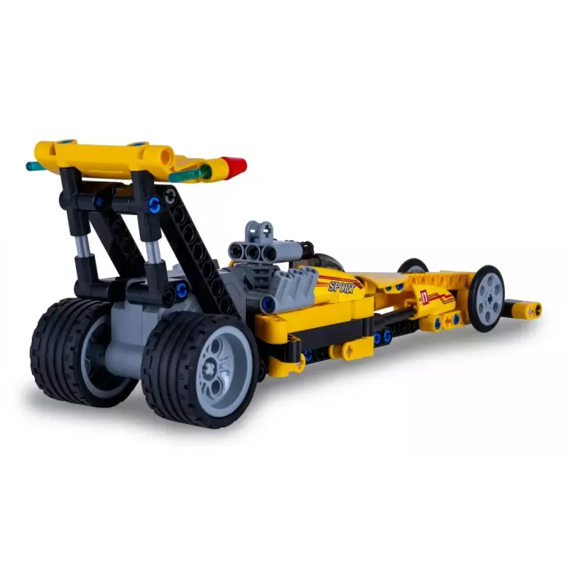 JAMARA CaDA Drag Racing 1:24 bouwsteenset, geel