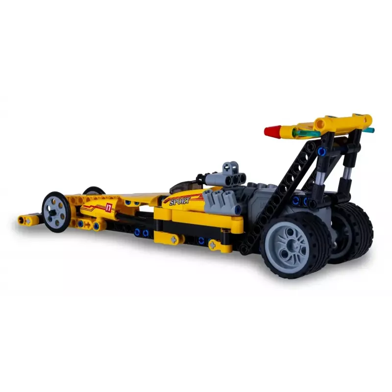 JAMARA CaDA Drag Racing 1:24 bouwsteenset, geel