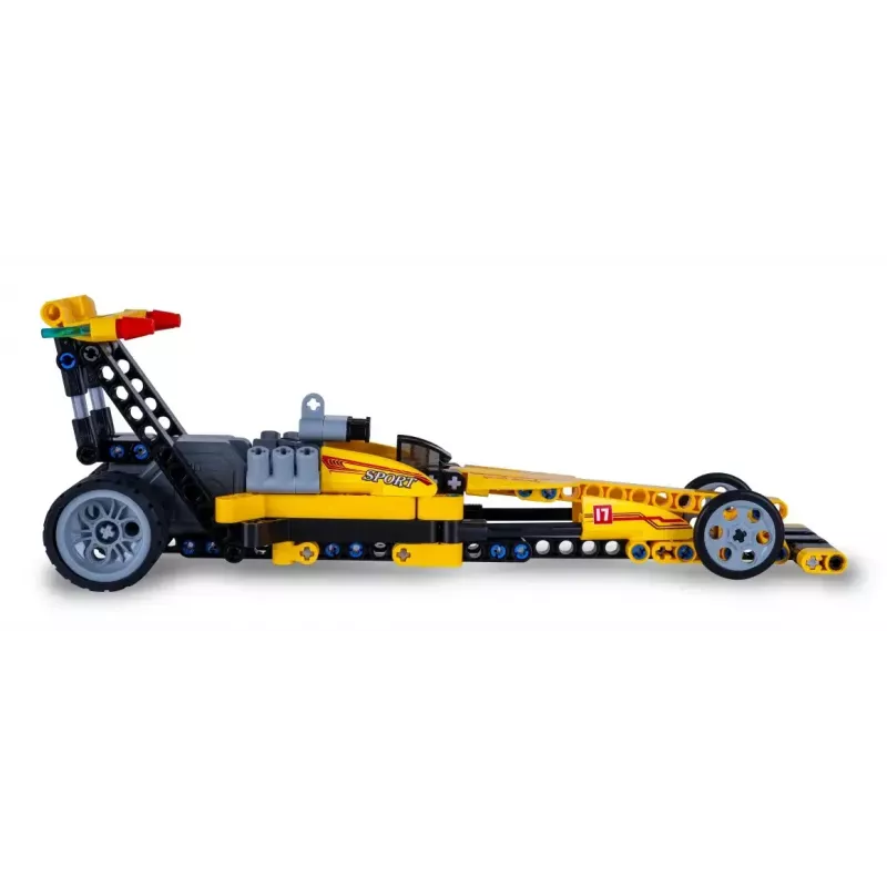 JAMARA CaDA Drag Racing 1:24 bouwsteenset, geel