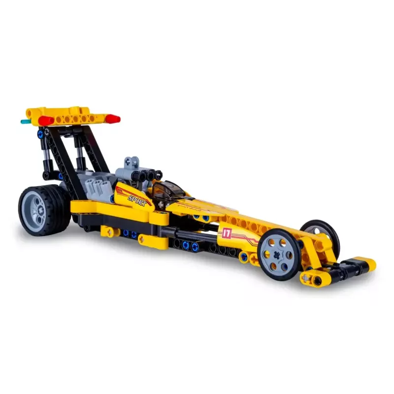 JAMARA CaDA Drag Racing 1:24 bouwsteenset, geel