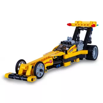 JAMARA CaDA Drag Racing 1:24 bouwsteenset, geel