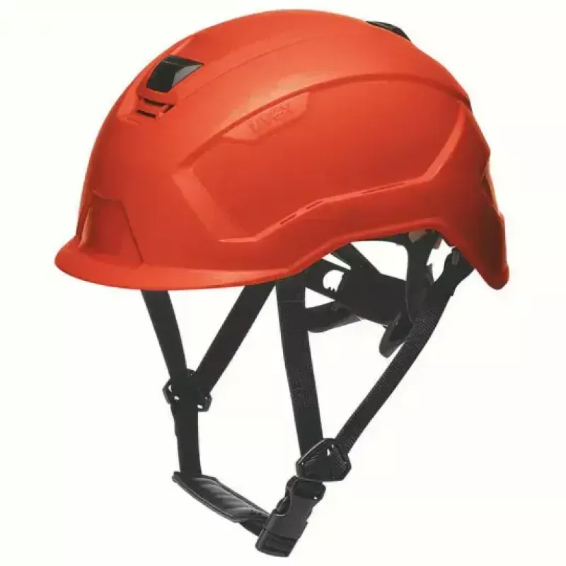 Veiligheidshelm UVEX 9731333 — HDPE-kunststof, rood, verstelbaar 51–65 cm