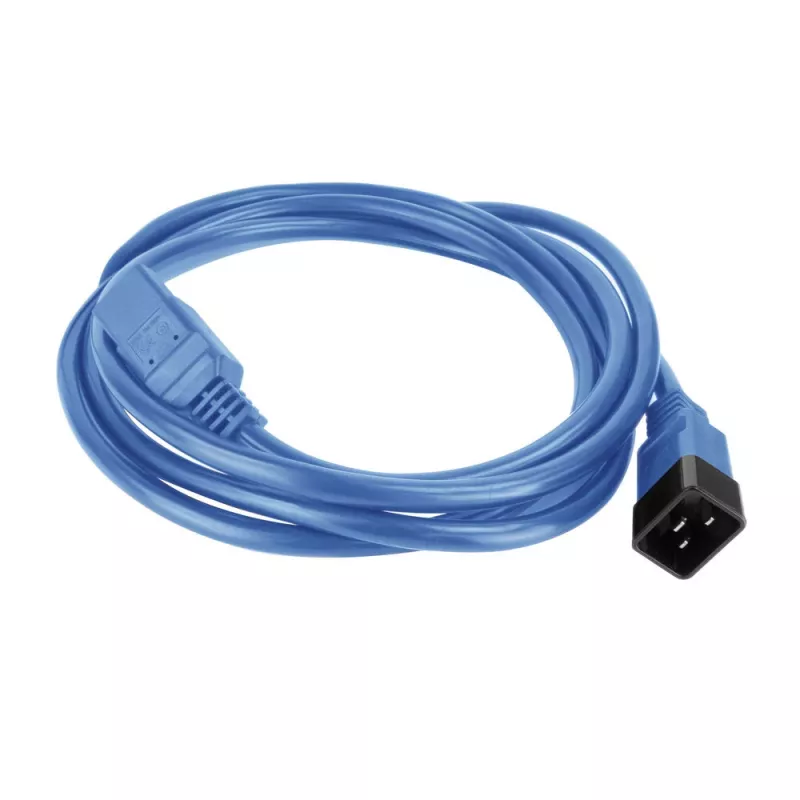 Netkabel ACT C20–C21 IEC60320 blauw 1 m, 250 V, 16 A
