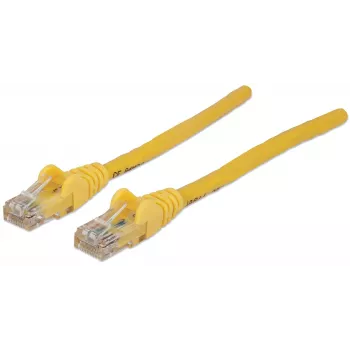 Intellinet netwerk-patchkabel, Cat6, 0,5 m, geel, CCA, U/UTP, PVC, RJ45, vergulde contacten, vergrendelingsbescherming, met tule, levenslange garantie