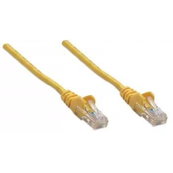 Intellinet netwerk-patchkabel, Cat5e, 2 m, geel, CCA, U/UTP, PVC, RJ45, vergulde contacten, knikbescherming zonder vergrendelingslipje, Lifetime Warranty