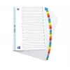 Elba Mylar kaartregister A-Z, 26-delig, A4 extra breed, 230 x 297 mm, gekleurde tabs (592581-20)