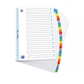 Elba Mylar kaartregister A-Z, 26-delig, A4 extra breed, 230 x 297 mm, gekleurde tabs (592581-20)