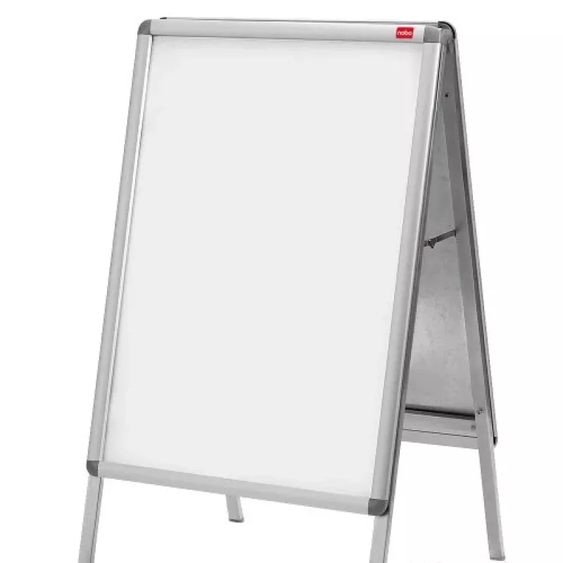 Nobo Essence A2 A-frame stoepbord, zilver, aluminium, 485 mm, 850 mm