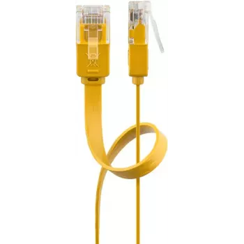 Platte patchkabel Goobay CAT 6 1,5m U/UTP geel