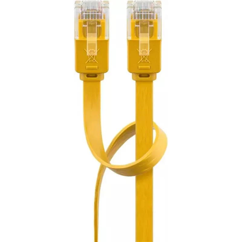 Wentronic RJ-45 CAT6 2m patchkabel, stekker/stekker, U/UTP, geel (96414)