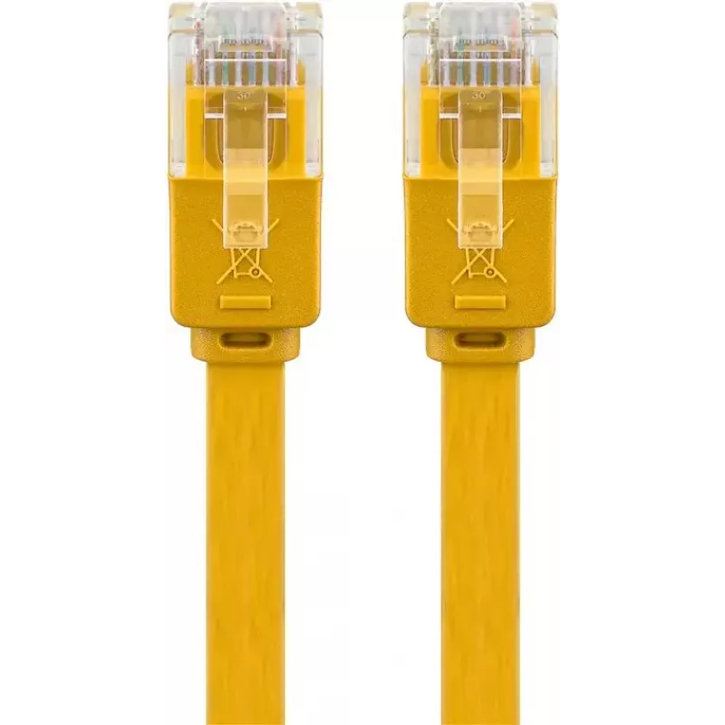 Wentronic RJ-45 CAT6 2m patchkabel, stekker/stekker, U/UTP, geel (96414)