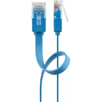 Platte patchkabel Goobay CAT 6 5m U/UTP blauw