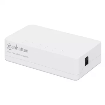 Manhattan 5-poorts Fast Ethernet-switch, kunststof, drie jaar garantie, doos