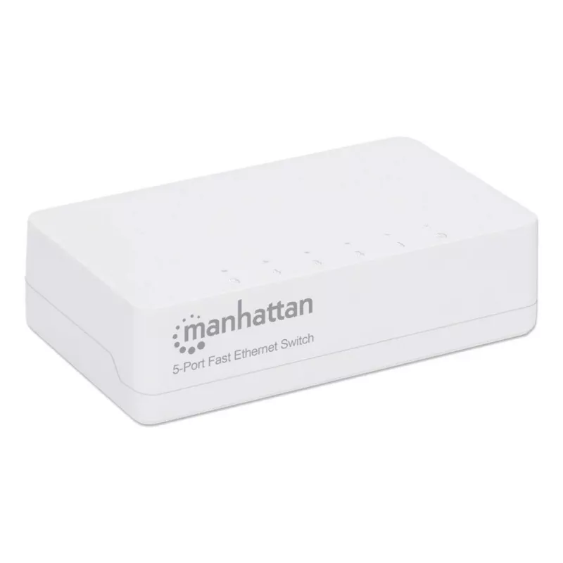 Manhattan 5-poorts Fast Ethernet-switch, kunststof, drie jaar garantie, doos