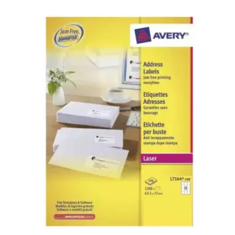 Zelfklevende etiketten Avery L7164-100