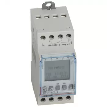 Legrand 412641 digitale weekschakelklok, 2-kanaals, 230 V AC