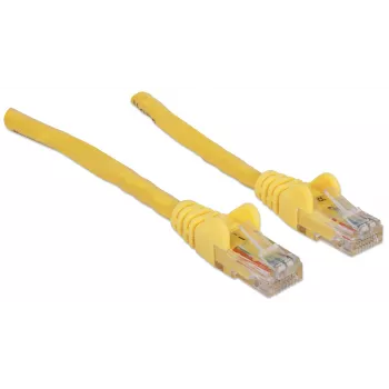 Intellinet netwerk-patchkabel, Cat6, 20 m, geel, CCA, U/UTP, PVC, RJ45, vergulde contacten, knikbescherming, gespoten knikbescherming, levenslange garantie
