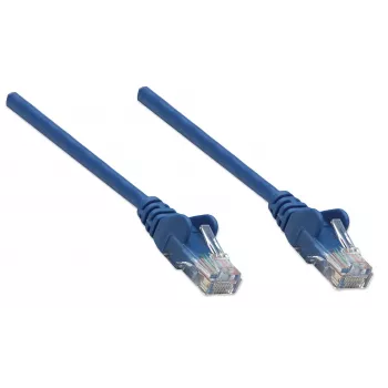 Intellinet netwerk-patchkabel, Cat5e, 1,5 m, blauw, CCA, U/UTP, PVC, RJ45, vergulde contacten, snagless, met knikbescherming, levenslange garantie