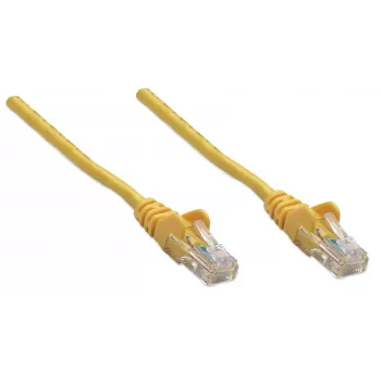 Intellinet netwerk-patchkabel, Cat5e, 1,5 m, geel, CCA, U/UTP, PVC, RJ45, vergulde contacten, snagless, booted, levenslange garantie