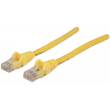 Intellinet netwerk-patchkabel, Cat6A, 30 m, geel, koper, S/FTP, LSOH / LSZH, PVC, RJ45, vergulde contacten, zonder vergrendelingslip, aangegoten knikbescherming, levenslange garantie