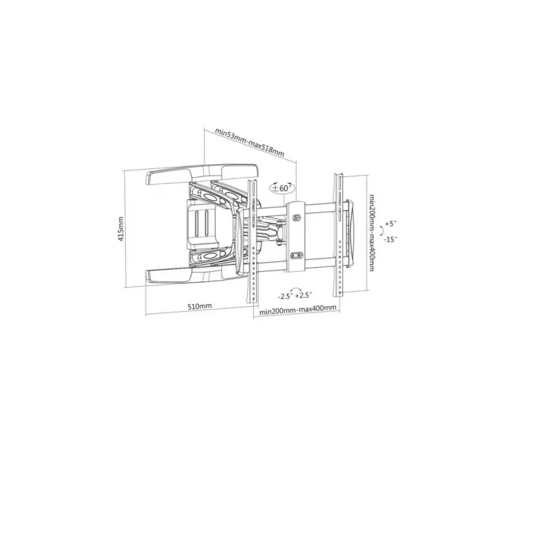 Manhattan wandhouder voor tv & monitors (Full Motion)