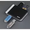 Hama 00054546 kaartlezer USB 3.2 Gen 1 (3.1 Gen 1) Type-A/Type-C zwart, zilver