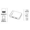 Hama 00054546 kaartlezer USB 3.2 Gen 1 (3.1 Gen 1) Type-A/Type-C zwart, zilver